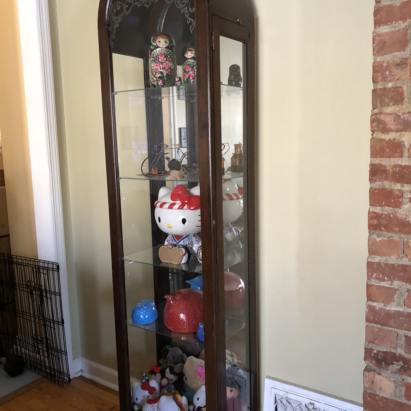 Glass and Wood Curio Cabinet (empty) - Price drop!!