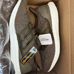New Size 12 Adidas Mens Ultra Boost 3.0 “Trace Olive” Green Running Shoes S82018