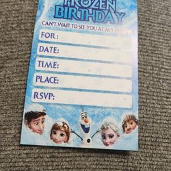 20pk Frozen Party Invitations 