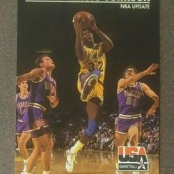 1992 Skybox Earvin Magic Johnson Los Angeles Lakers L.A. #28 U.S.A. USA 1991-92 HOF Basketball Card Vintage Trading Collectible Sports NBA