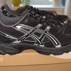 ASICS Gel-1130 Black Pure Silver Size 10.5 New