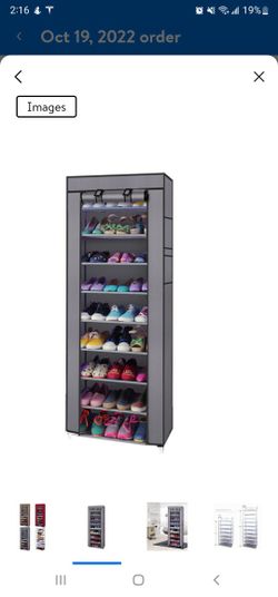 10 Tiers Shoe Rack With Dustproof Cover