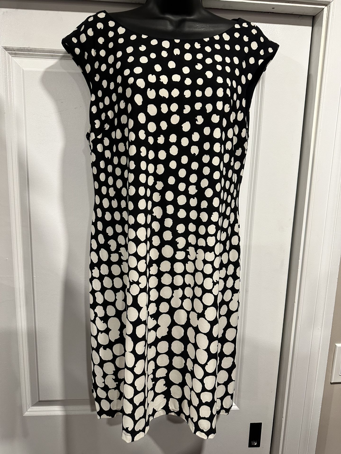 Classic Black & White Polka Dot Dress