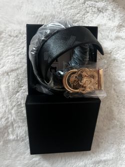 Men Belt with Lion Buckle