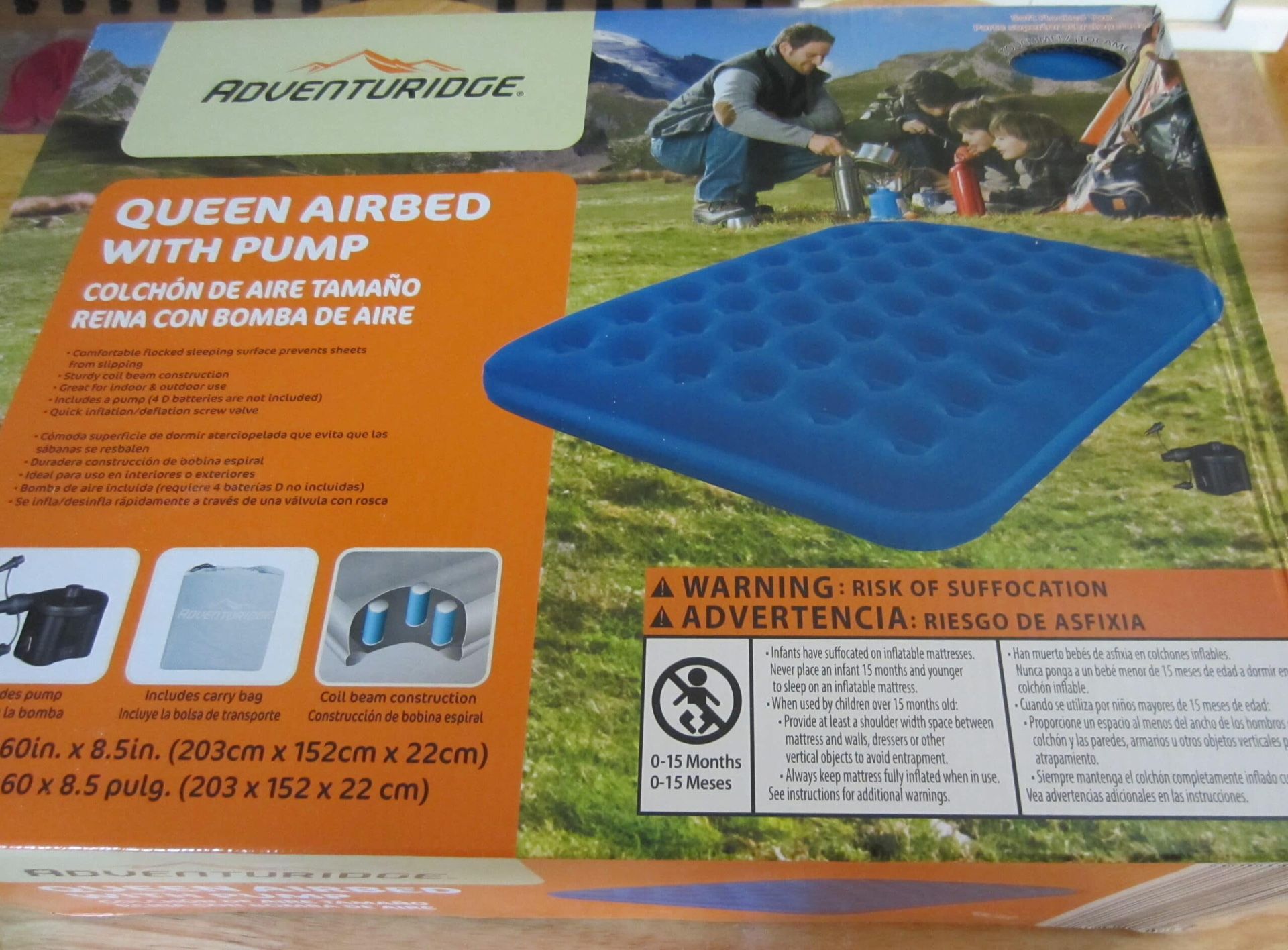 Air Mattress + Battery Operated Air Pump
