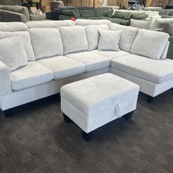 New Cream White Sectional 