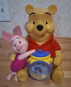 Disney Winnie The Pooh And Piglet Musical Alarm Clock & Piggy Bank