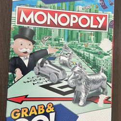 Monopoly Grab & Go Game Travel Size game for ages 8+ from Hasbro 