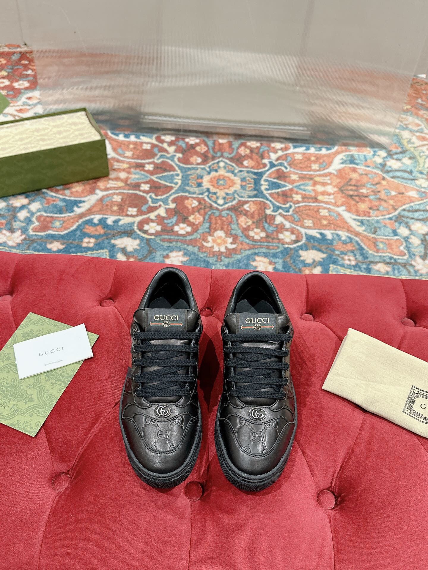 Gucci GG Men’s Black Sneaker With Box 2024 New