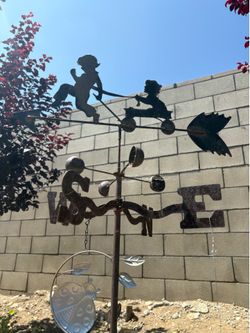 Vintage Weather Vane Children Playing