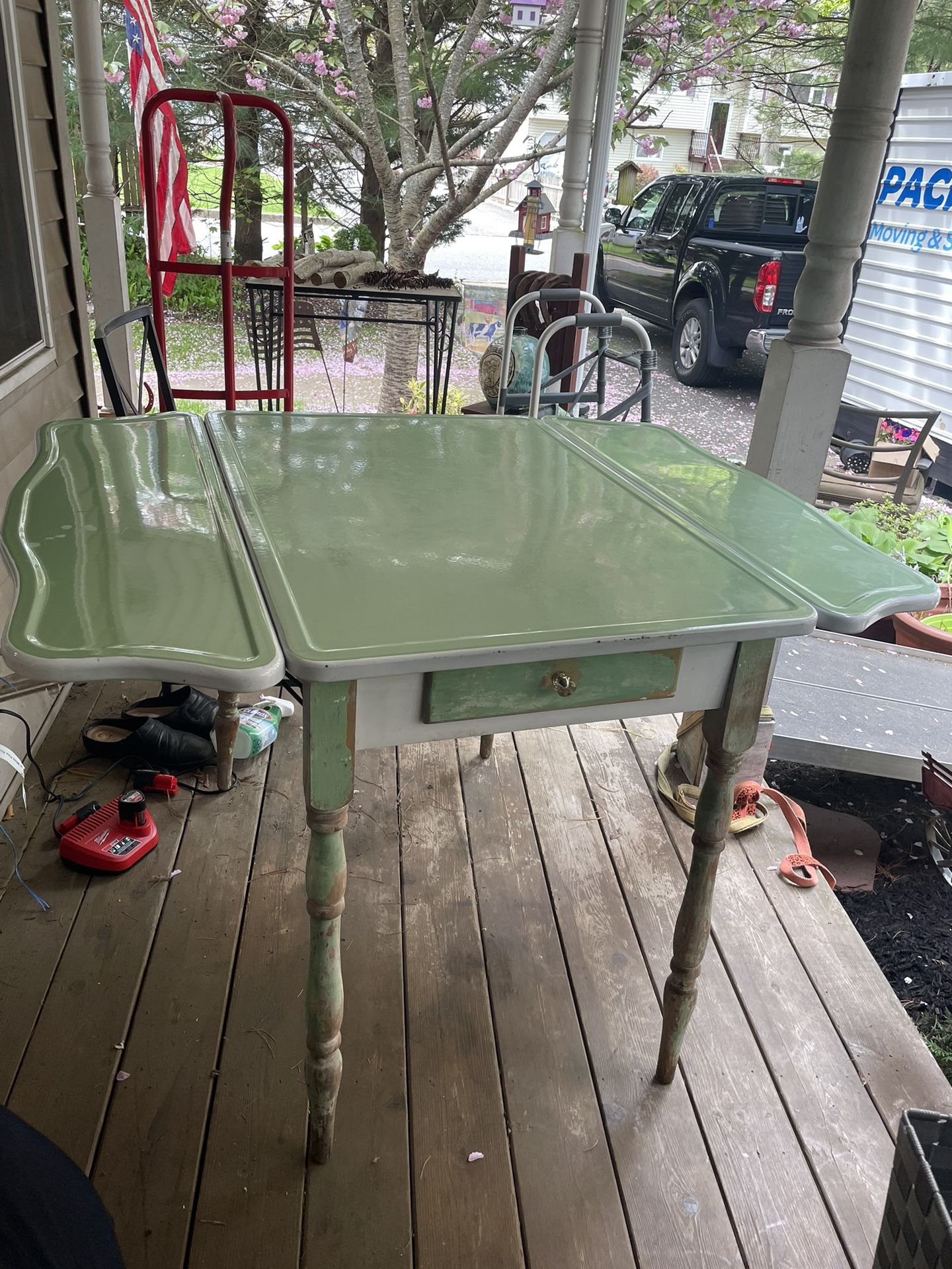 Vintage Country  Farm Table with drawer
