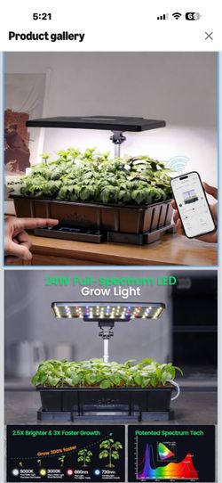 LetPot Smart Seed Starter with Humidity Dome, Germination Kit with Waterproof Seedling Mat, 24W Full Spectrum LED Grow Light, Smart Heating Base, EC S