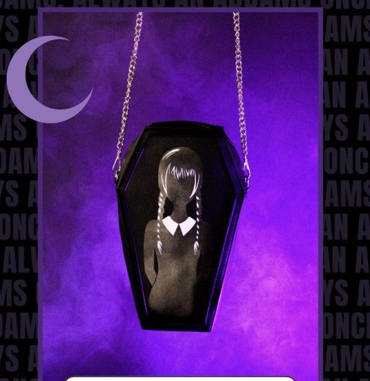 Wednesday Addams Coffin Purse Bag By Cakeworthy- Black