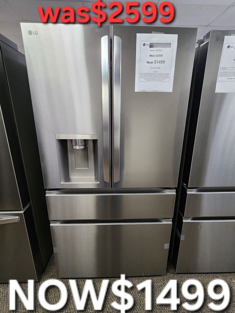 29 cu. ft. SMART Standard Depth MAX French Door Refrigerator
with Full Convert Drawer in PrintProof Stainless Steel