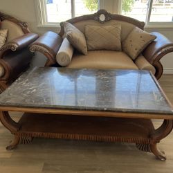 Solid Wood Classic Living Room Set 