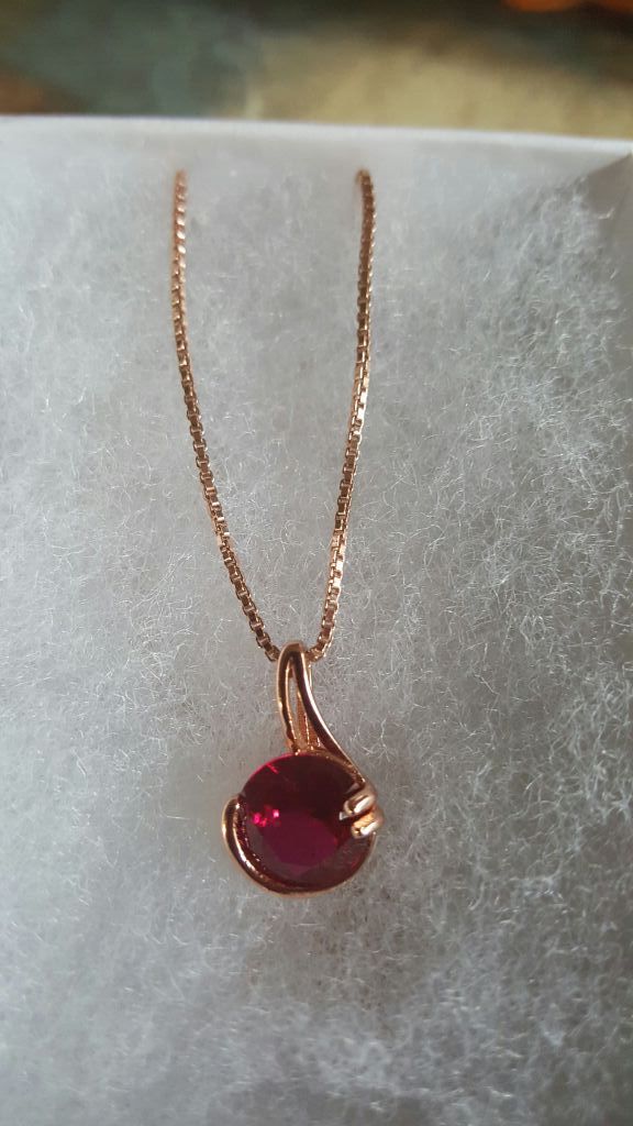 14k rose gold over sterling silver box chain 26"