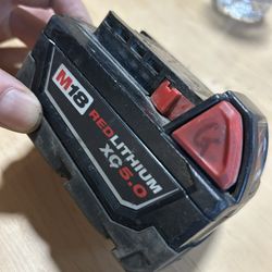 Firm! Milwaukee M18 18V 18-Volt 5.0 Ah Lithium-Ion XC Extended Capacity Battery Pack