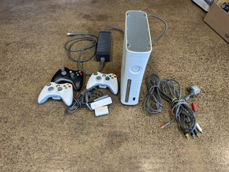 Xbox 360 With Three Controllers and Wireless Adapter