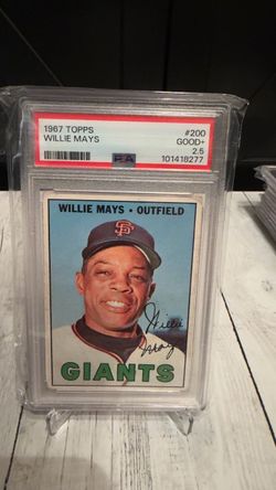 1967 Topps #200 Willie Mays – PSA 2.5 Good+ – San Francisco Giants HOF