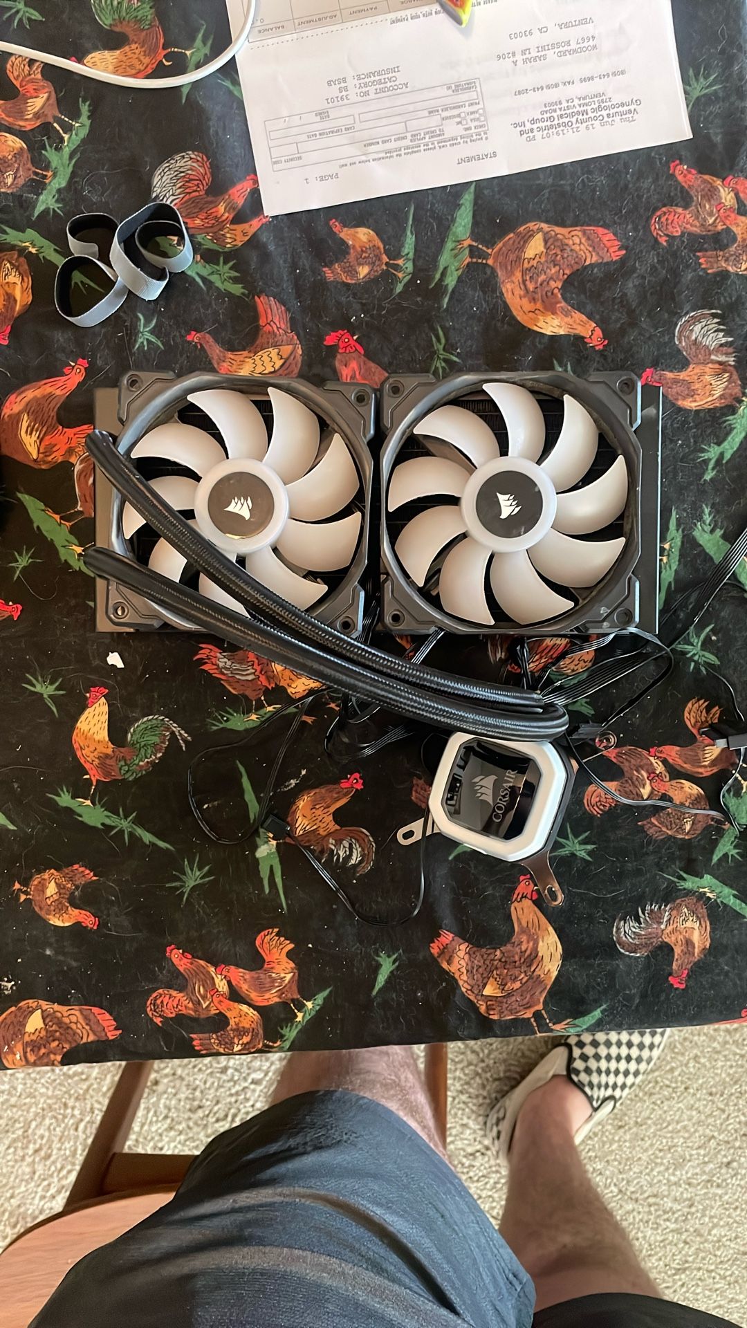 Water Cooler Aio Corsair Dual Fan Radiator