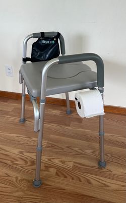 New-Elenker Raised Toilet Seat with Armrests and Padded Seat