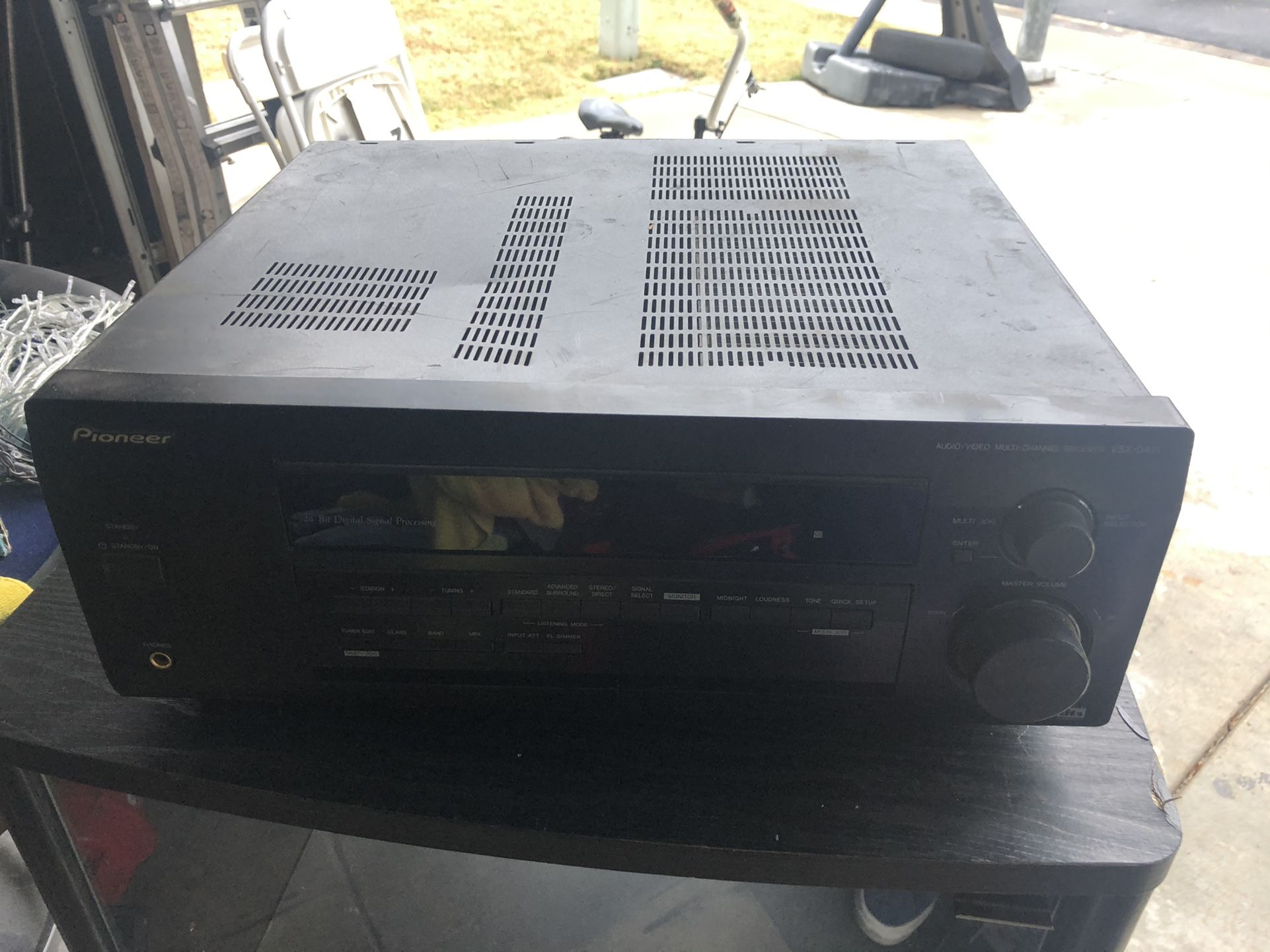 Glass Case And Stereo Receiver