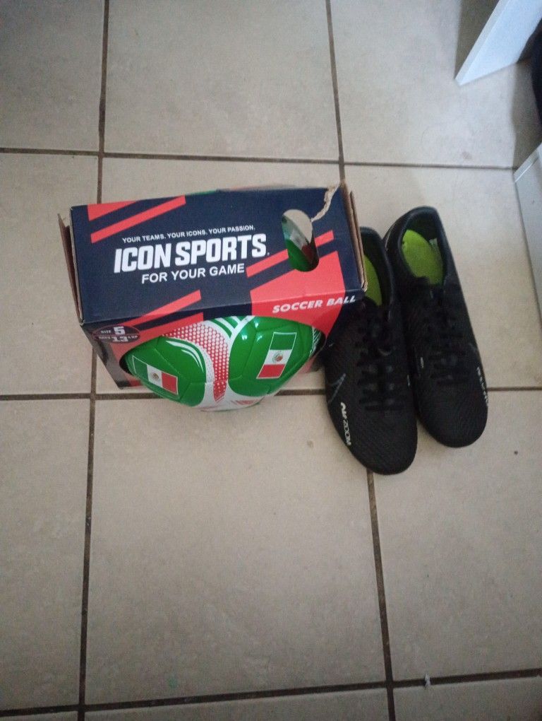 New Soccer Ball And Used Nike Cleats