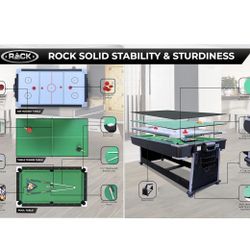 7-Foot 3-in-1 Multi Game Swivel Billiard/Pool Table