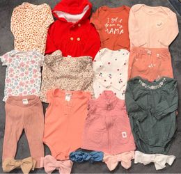 18 pcs baby girl clothing bundle