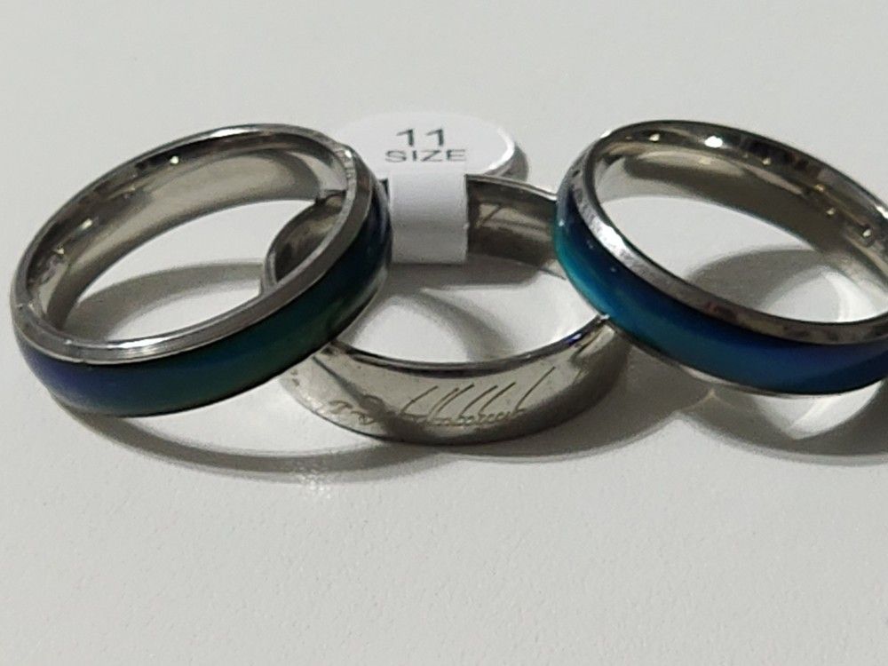 3 Size 11 Rings - Lord Of The Rings & Mood Rings