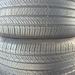 2 semi new tires 225/60r17 hankook 🤑free installation ‼️