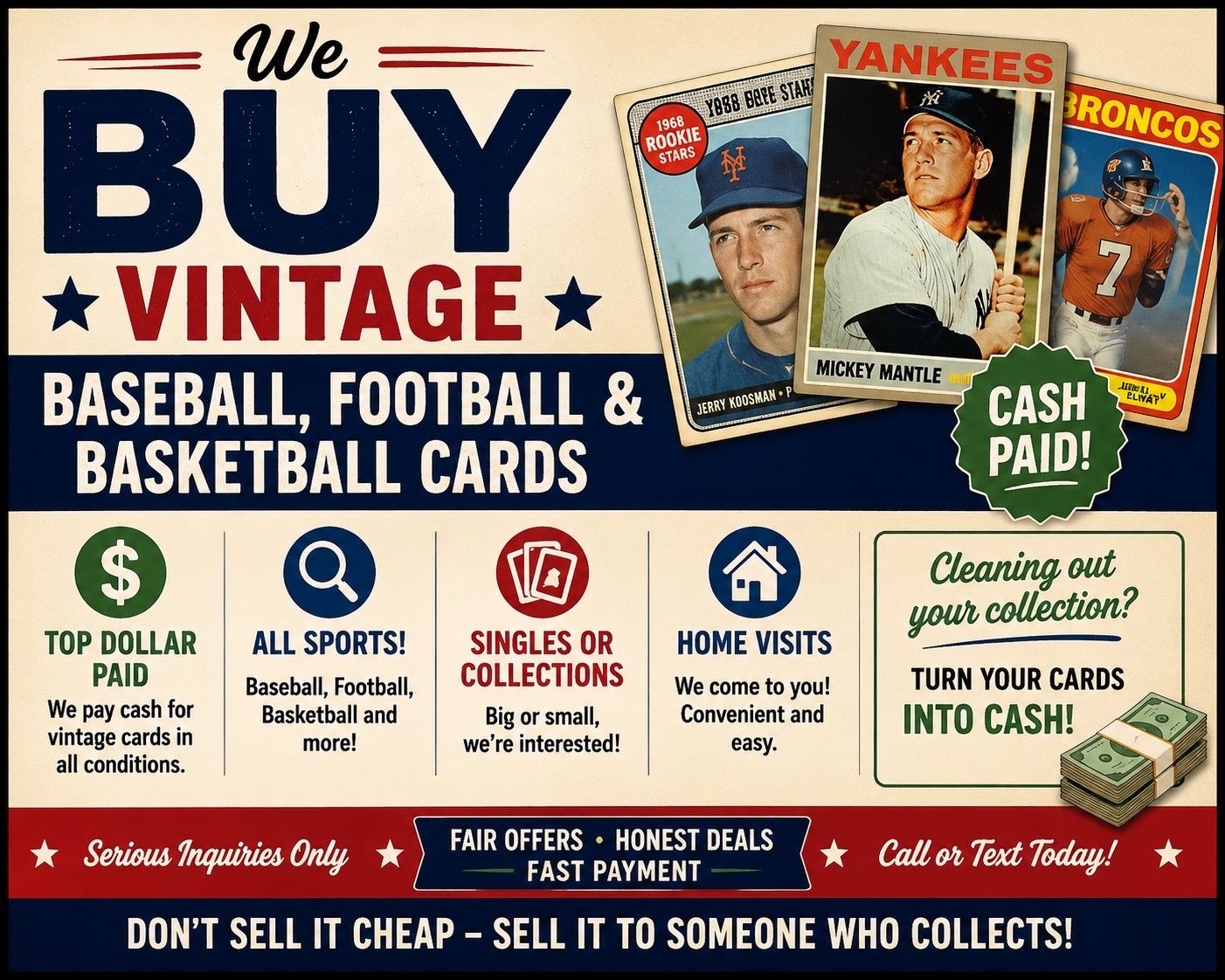 Buying Vintage prior to 1979 card collections