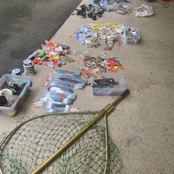 Huge Lot Of Fishing Gear  Mainly Salmon Steelhead 