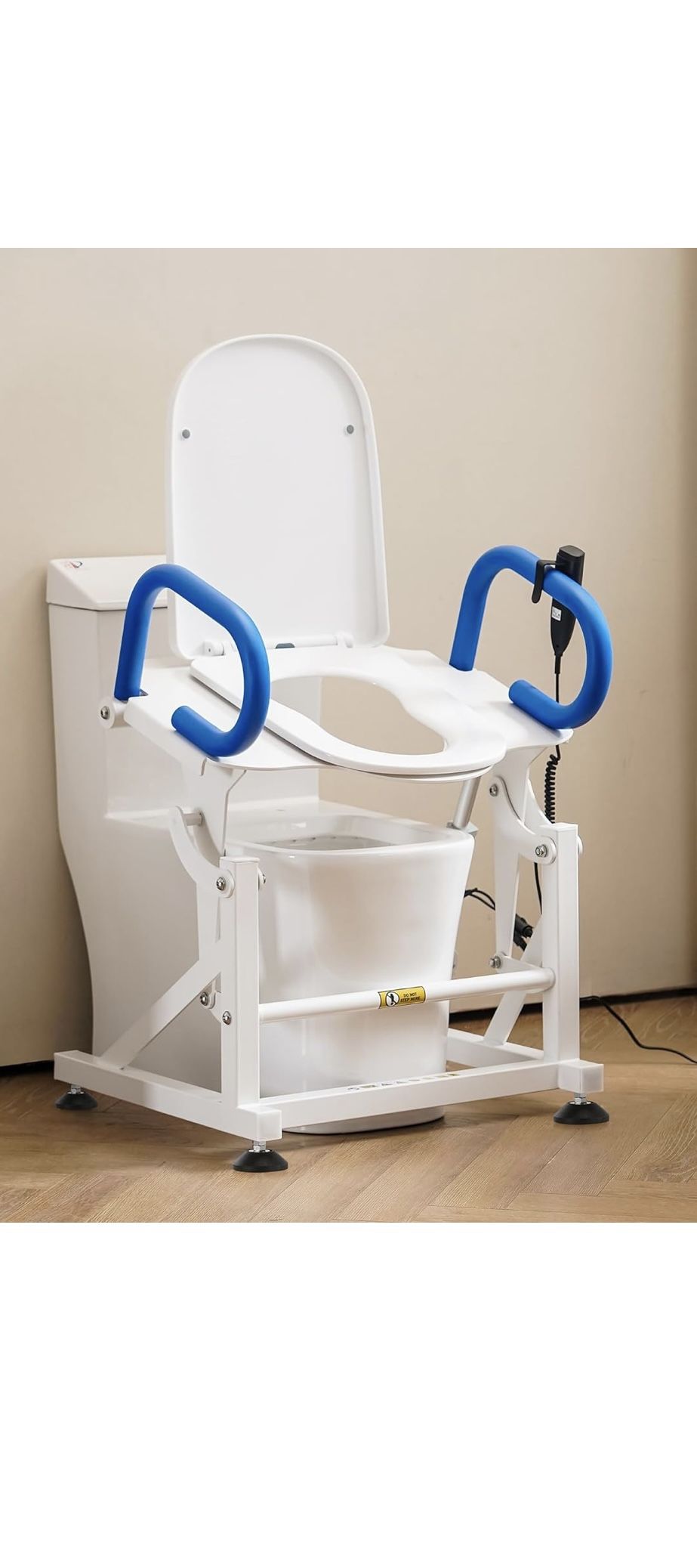 MCombo Electric Toilet Seat Lift with Padded Arms for Elderly and