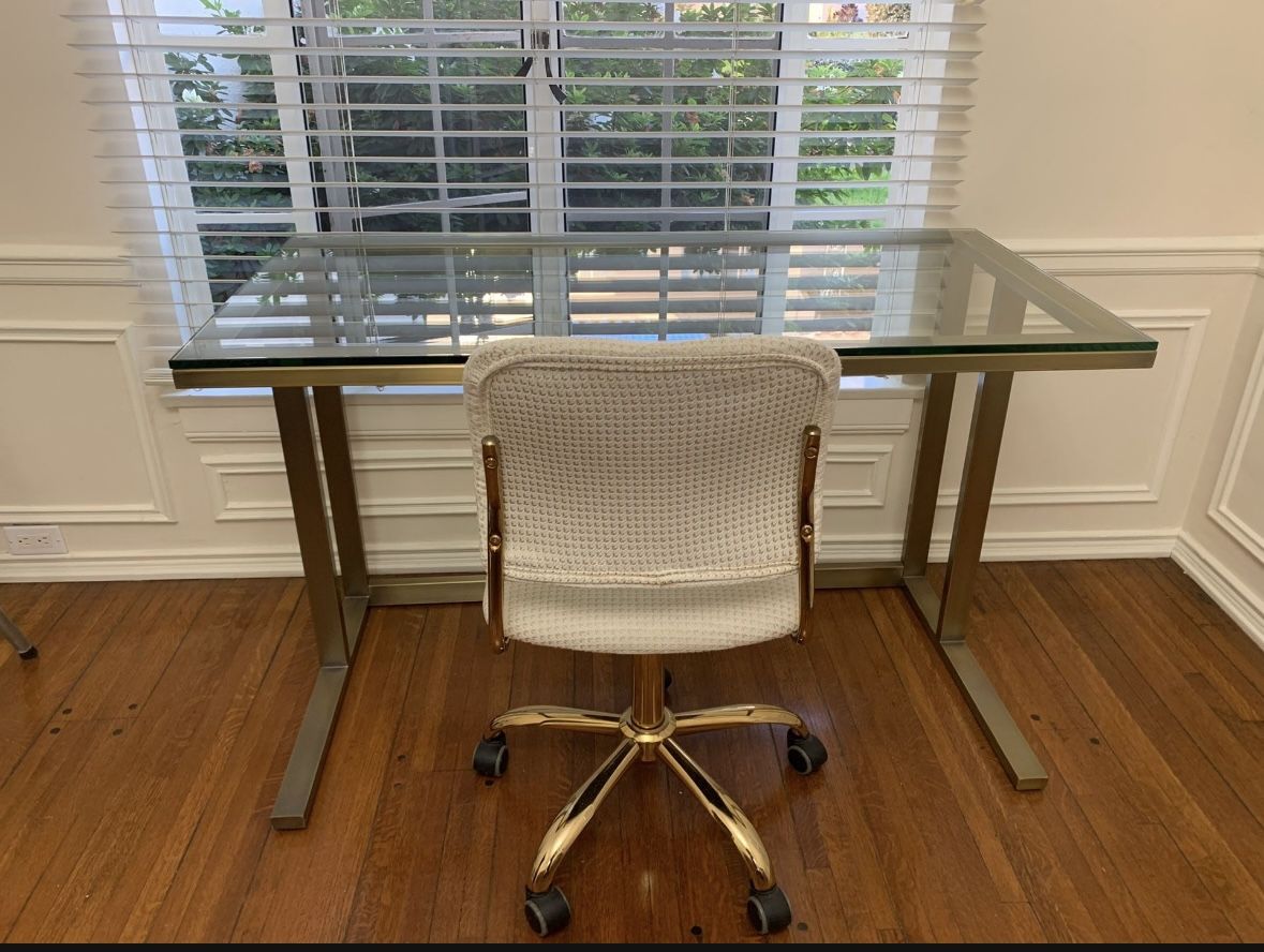 Brass Crate & Barrel Desk