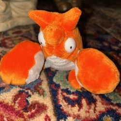 2004 Pokemon Advanced Corphish Bean Bag Plush From Hasbro 