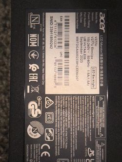 2 Acer V277U Ebmiipx LCD Monitor