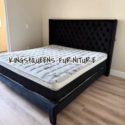 NEW KING BED FRAME WITH MATTRESS 