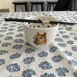 Selling Ramen Bowls With Chopsticks Individually For 7 Dollars And In Bulk Of 12 For 60!