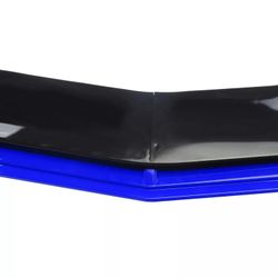 Brand New 5PCS UNIVERSAL GLOSSY BLACK / BLUE FRONT BUMPER LIP SPLITTER KIT