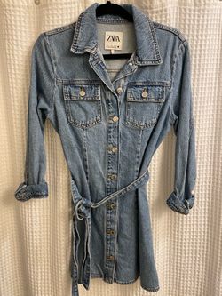 Zara outfit Zara denim dress