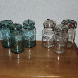 6 Old Safty Jars