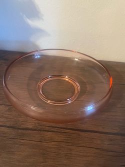 Pink Glass Fruit Bowl
