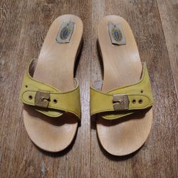 Women's Dr Scholl's Sandals, Off Yellow, Suede, Size 8