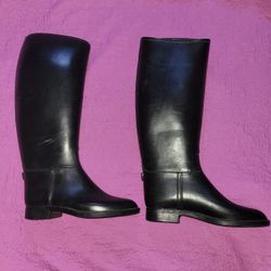 Cottage Craft Women's Tall Rubber Riding Equestrian Boots Black EU 39 XL