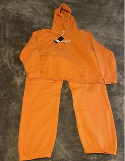 Sinclair  Orange 2 Piece Tracksuits Men Hoodies Set Size XXL