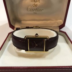 Vintage 1970s Les Must de Cartier Tank 925 Argent - Ladies Watch