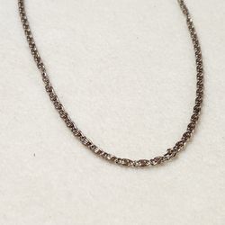 Vintage Silver Tone Snail Chain Necklace