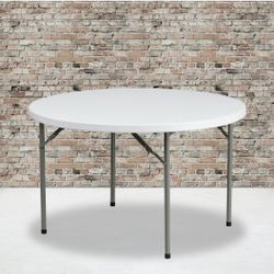4ft Round Plastic Folding Table 