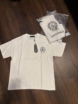 Chrome hearts american flags white tee shirt